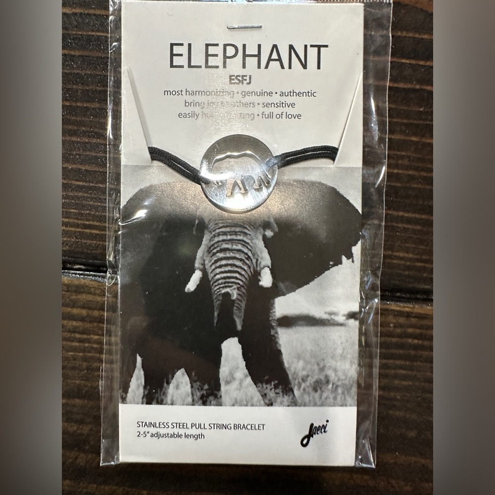 Jaeci elephant spirit animal bracelet NWT